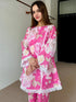 Pink Floral Schiffi Festive Kurta Set